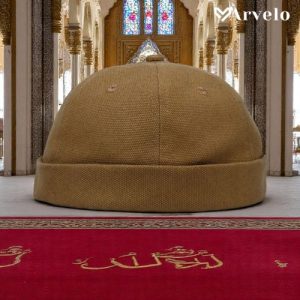 Brimless Cap (Brown Color) – Full Solid Canvas Fabrics