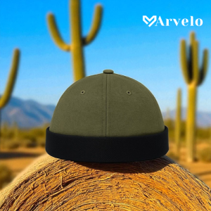 Brimless Cap (Olive+with Black Cuff) – Canvas Fabrics