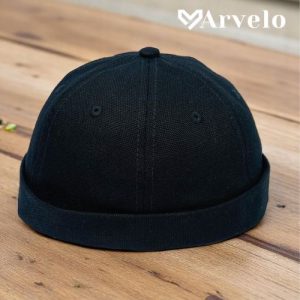 Brimless Cap (Black Color) – Canvas Fabrics